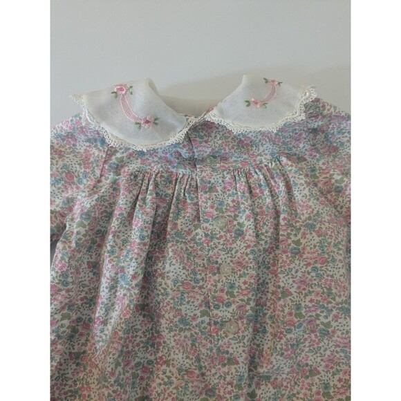 Vintage Baby Girl 18 Month Bubble Romper One Piece Floral USA Made Rare Editions - Picture 10 of 10